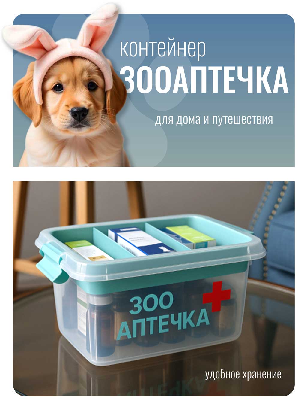 Зооаптечка Joy Kit для средств ухода за питомцами