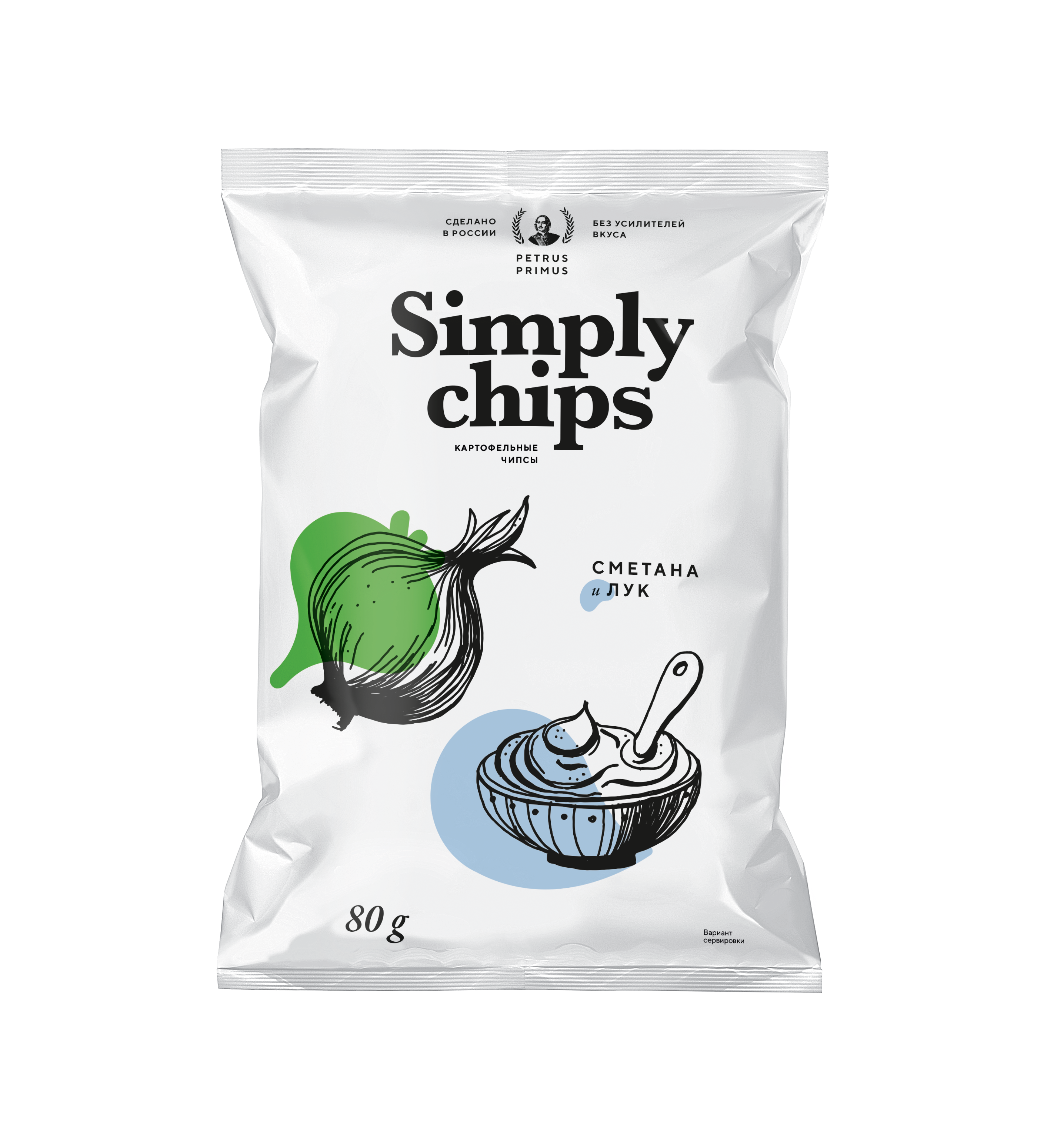 Пачка натуральных картофельных чипсов Simply Chips